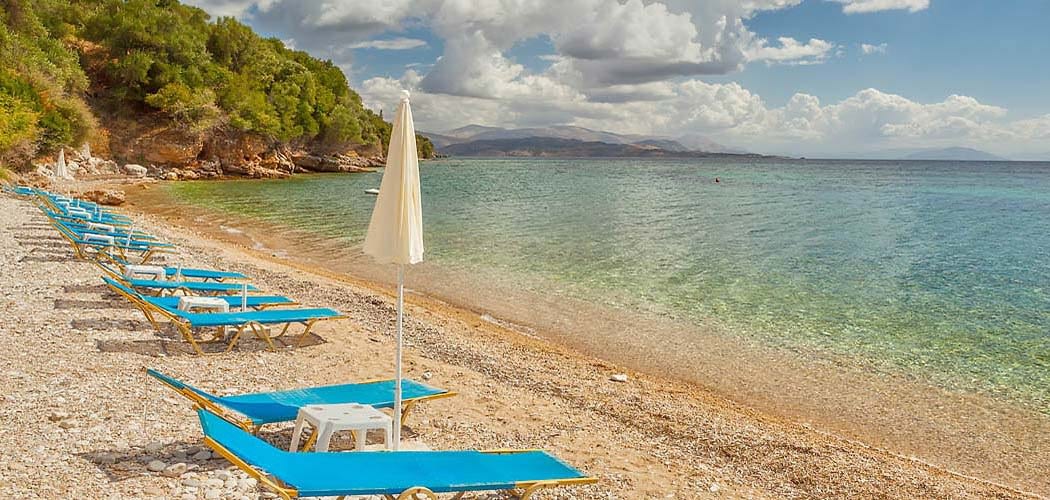Ipsos beach in Corfu